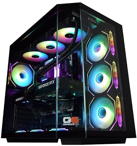 ginger6 Gaming PC Desktop 14ZF63P-8PX - Intel Core i9 14900f Processor, Nvidia RTX 5070 Ti 16GB Graphics, 2TB M.2 NVMe SSD, 64GB DDR5, Z790, Wi-Fi 6E 802.11ax, Liquid Cooled, Windows 11 Home