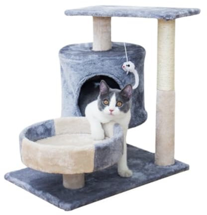 ASHSDI Katzen Kletterbaum Katzenbaum Hoch Kratzbaumturm Für CatsFCat Condos, Extra Große Gepolsterte Plattform, Sisal-Kratzer, Ideal Für Hauskatzen Katzenmöbel