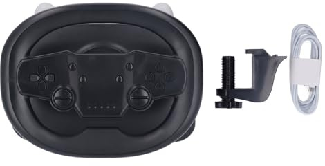 CHICIRIS PXN V3II Gaming-Rennrad – 180°-Lenkrad mit Linearen Pedalen, Rennpaddeln – Kompatibel mit Serie X|S, PC, One, Switch – Schwarz (Schwarz-Weiss)