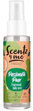 Yardley London Scentz 4 Me Brume Corporelle Poire Passionnée, Parfum Frais et Fruité, Spray Corporel Longue Durée, 100ml