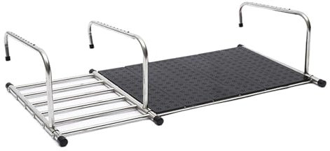 Tendedero Balcón, Tendedero Extensible Para Balcón/Radiador/Pared, Inoxidable, Plegable Y Giratorio 360°, Para Colgar Ropa, Con Barra de Soporte Reforzada, Tendedero Balcón Barandilla Extensible(86-16