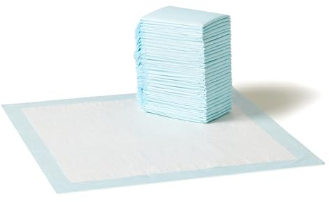 Amazon Basics Lot de 30 Protections pour déjections Canines, Anti-Fuite, 5 Couches, Surface à séchage Rapide, Taille Classique, pour Chiens et Chiots, Bleu