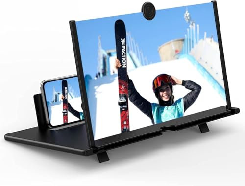 16 Screen magnifier smartphone,HD Phone Amplifier with Folding Stand Holder Portable Movie Video Game Enlarger 3d Movies Phone Projector Gadgets for Gifts (16 inch N)