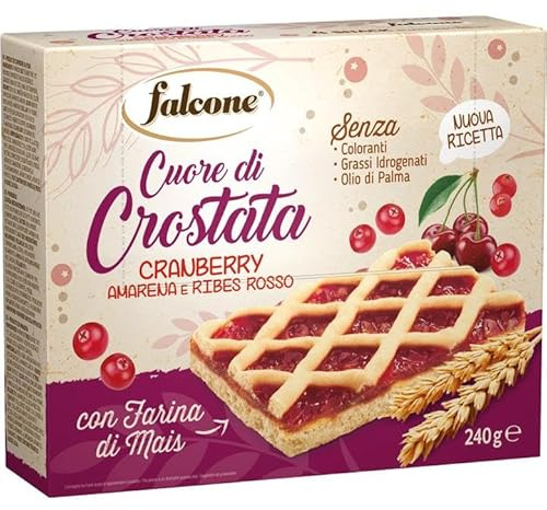 Crostata Amarena E Ribes Rosso Con Farina Di Mais Falcone Pack 6 x 240 Gr