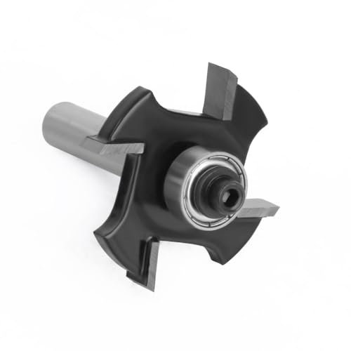 1pc 8mm Shank Four Blades T-Sloting Biscuit Joint Slot Cutter Jointing Slotting Router Bit Height Milling Cutter Woodworking(8X36.7X2.5mm)