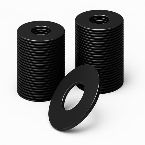 YFLeomry 20 Stück Flach UnterLegscheiben M16 x 30mm | Unterlegscheiben Schwarz, Edelstahl, Für Reparaturen Im HausSchrauben Muttern Und Gewindestange