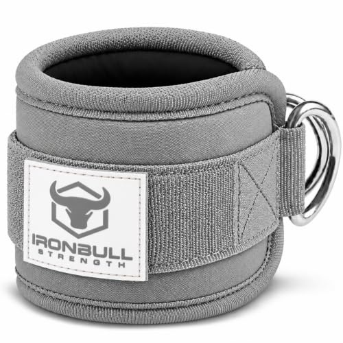 Women's Ankle Strap for Cable Machines & Resistance Bands: Gym & Home Workout Cuff Attachment for Leg Extensions, Kickbacks, Hip Abductors - Booty Exercises (Grey, Single)