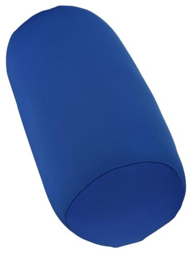 Kukyller Oreiller cylindrique en microbilles, Coussin de Dos en microbilles Souples pour Le Voyage, Le Sommeil et Le Soutien du Cou (Bleu)