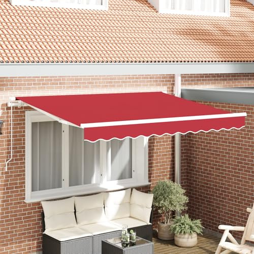 IKAYAA Tela de Repuestos para Toldos 350 x 250 cm, Toldo de Lona, Techo de Repuesto para Toldo, Telas para Toldos para Patio Terraza Jardín, Gris Claro