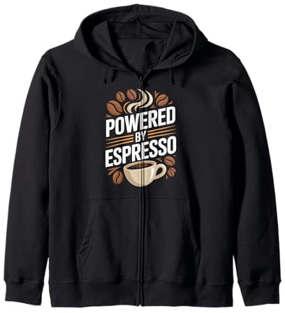 Mug Lover Powered by Espresso Coffee Beans Sweat à Capuche