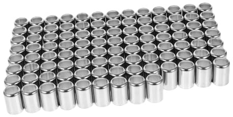 POPETPOP 100pcs Hose Sleeve High Pressure Stainless Steel Pipe Couplings Crimping Sleeve for Hydraulic Hose End Fittings Repair