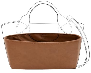 DGAZ Leichter Taschenorganizer für Longchamp Epure XS, Innenfutter, Gold | Satin Innenfutter, Wasserabweisendes DuPont Papier, Passgenau, Formstabil