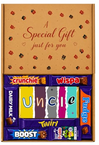 Sweetie Gift Uncle Chocolate Hamper – Letterbox Friendly Chocolate Gift Box for Him – Perfect for Christmas, Birthday, Thank You, Get Well Soon, or Just Because – Sweet Treats Selection for Uncle