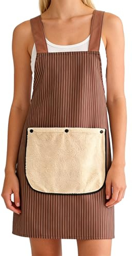 GkgWuxf pour Femmes,Robe Avec Serviette Détachable Lavable En Machine | Tablier Pour Femmes - Pour Pâtisserie, Chef, Fille, Art, Café, Jardinage, Maison, Intérieur, Extérieur, Barbecue, Grillade