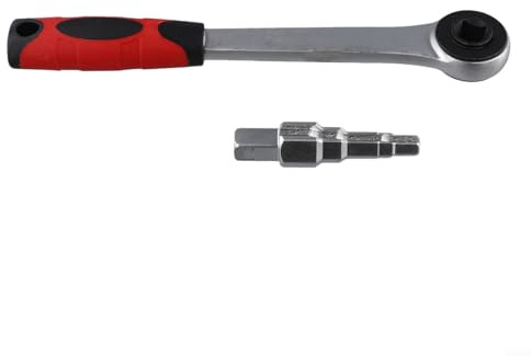 Zilimontt Juego de llaves de trinquete escalonadas para radiador para ajuste de válvula y pezón, construcción de acero al carbono con escalones de 10 mm/11 mm/12,5 mm/16 mm/21 mm, se adapta a