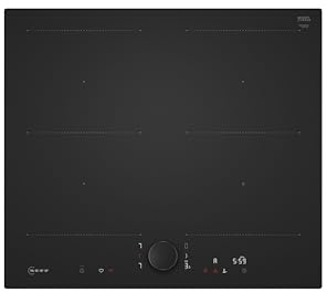NEFF N 90 Induktionskochfeld 60 cm, T56NUQ4A0, Combi Induction, Bratsensor 70° bis 220 °C, Power Boost, Twist Pad, Favourite Taste, Home Connect, Rahmenlos aufliegend, Matt Black Design