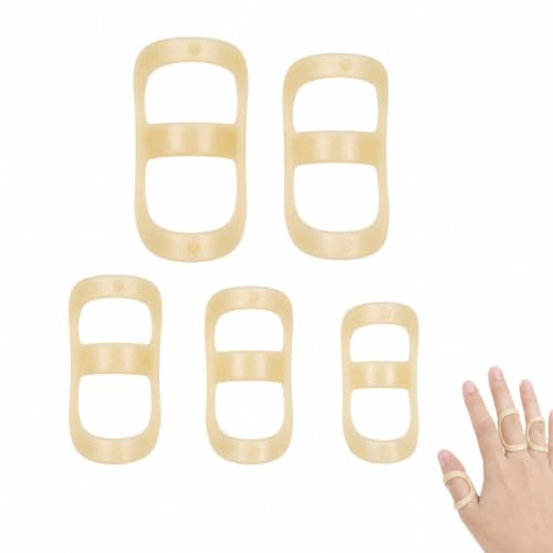 GSRIGW 5 férulas de dedo, protección oval para dedos, férula para dedos, resistente al agua, para protección de articulaciones de los dedos, artritis, esguinces, hinchazón (6, 7, 8, 9, 10)