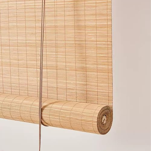 Anpassningsbara naturliga rullgardiner i bambu för utomhusbruk, romerska nyanser för fönster och dörrar (70 cm x 150 cm)