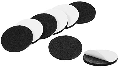 sourcing map Furniture Pads Adhesive Felt Pads 40mm Dia 3mm Thick Floor Protector Round Black 16Pcs