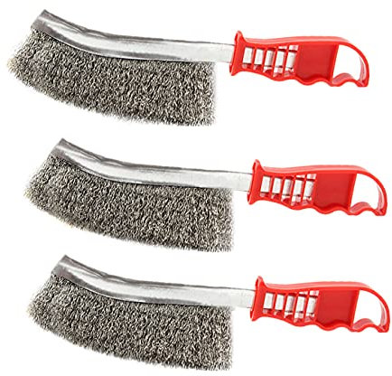 Drahtbürsten Set Handdrahtbürste Set Drahtbürsten mit Borsten für die Reinigung von Schweißschlacken und Rost (3 Pcs Drahtbürste Set)