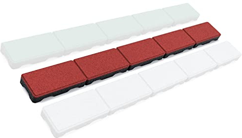 RDX Secuplay Gummi Mähkante - 100x10x3,6cm - Rot - 10er Pack