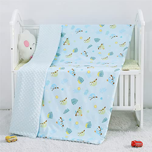 Hixingo Coperta Estiva per Bambini, Motivo di Cartone Animato Coperte Minky Cotone Morbido per Culla e Carrozzine, Copertina per Ragazze Ragazzi e Neonati (Bradipo dei Cartoni Animati,80x100cm)