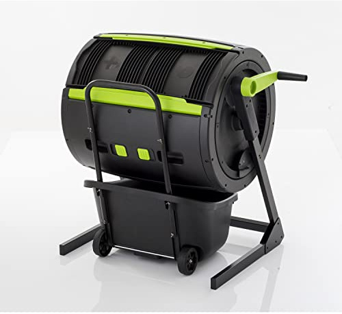 Maze RSI- Two Stage 65 Gallon Compost Tumbler with Easy Turn Kit and Cart
