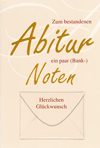 bsb Karte zum Abitur - Glückwunschkarte mit Geldkuvert - liebevolles Geschenk zum Abitur - Glückwunschkarte mit Umschlag - Schulabschluss-Karte in 11,5 x 17,0 cm