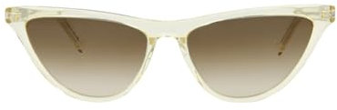 SAINT LAURENT Womens SL 550 SLIM-005 56 Woman ACETAT Sunglasses, Yellow-Yellow-Brown