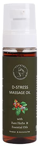 AATMANA D-Stress-Massageöl, Muskelkater-Massageöl für den Körper, natürliches Therapieöl, seltene Kräuter und ätherische Öle, wärmendes Massageöl, entspannend und massierend für Gelenke – 3,38 fl oz