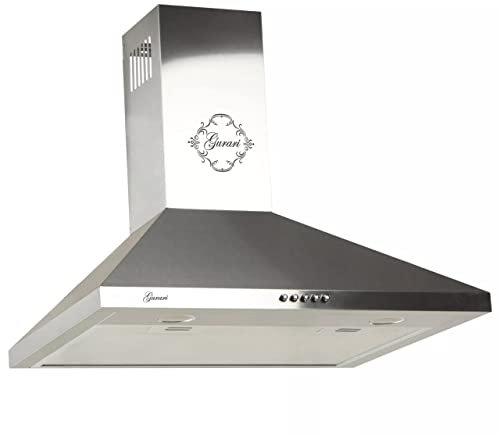 Gurari 147 Inox 50, Hotte aspirante murale 50 cm •1000m³/h•Hotte murale Luxe fabricant Gurari • 3 vitesses •1000m³/h •LED •Recirculation possible