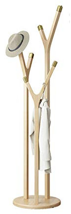 UYSELA Kreativität Garderobenständer,Massivholz Schwerer Hut Garderobenständer Messing Dekoration Kleiderhaken Wohnzimmer Büro Kleiderständer/C/175 * 35 cm