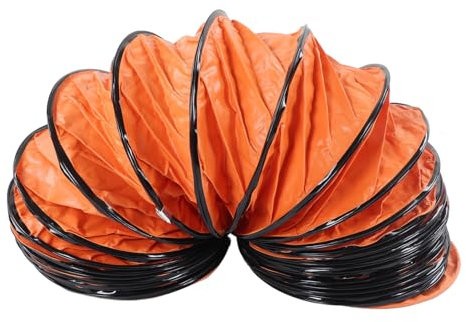 Tuyau Flexible en PVC de 10 M avec 2 Colliers de Serrage – Débit D'air Stable, Conception Réglable, Matériau PVC de qualité Supérieure – pour Applications de Ventilateurs et de