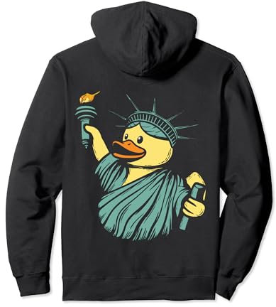 Statue of Liberty Rubber Duck New York Duckling Pullover Hoodie