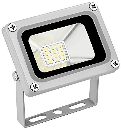 TTiiLoe DC 12V-24V 10W LED Flood Lights Outdoor, IP65 Waterproof Security Lights Fixture, 6500K Hardwired Wall Lamp, 1000LM Ultra Thin Work Light, LED Exterior Floodlight for Garden Yard Patio