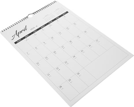 EXCEART Wandkalender Monatskalender Zum Aufhängen Klarer Druck Praktische Tagesübersicht Büro Haushaltsplaner Für Einfache Termin Aufgabenverwaltung