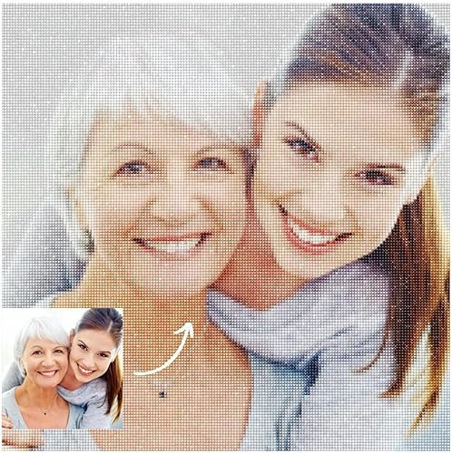 DXDOING Custom Diamond Art Erstellen Sie einzigartige Diamantmalerei mit Ihrem eigenen personalisierten Foto - DIY Spaß für die ganze Familie - Großeltern