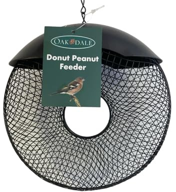 Oakdale Donut Premium Peanut Wild Bird Feeder - Easy Refillable Outdoor Hanging Garden Decoration For Birdwatching