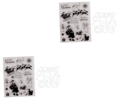 TEHAUX 2stücke Stamp Set Und Schneidewerkzeuge Für Scrapbooking Transparente Silikonstempel Und Stanzformen Für Kreative Projekte Albumdekoration Karten Und Journaling