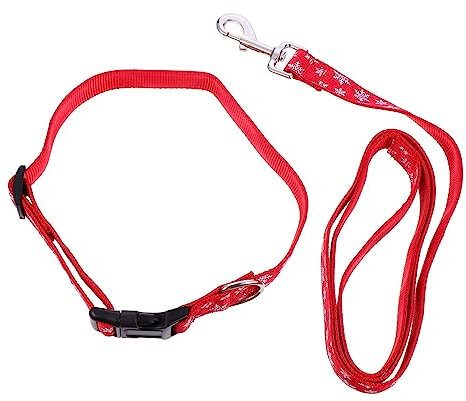 BESPORTBLE Funkelndes Weihnachts-hundehalsband-Leine-Set Großes Haustier-weihnachtszubehör Passende Leine