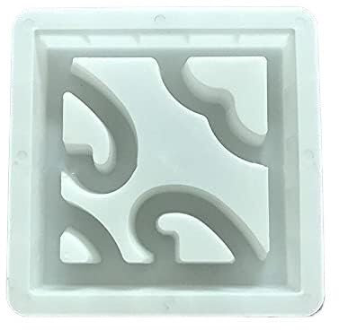 Pflasterform, Gartenpflasterform, Zement-Antik-Ziegelform, quadratische Gartenmauer, Ziegelform, Schnitzen von Beton-Kunststoff-Pflasterformen, 30 x 30 x 7 cm