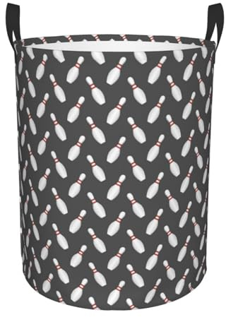 Large Laundry Basket with Handles - Kid Baby Dirty Clothes Laundry Hamper for Bowling Pins Bedroom Aesthetic