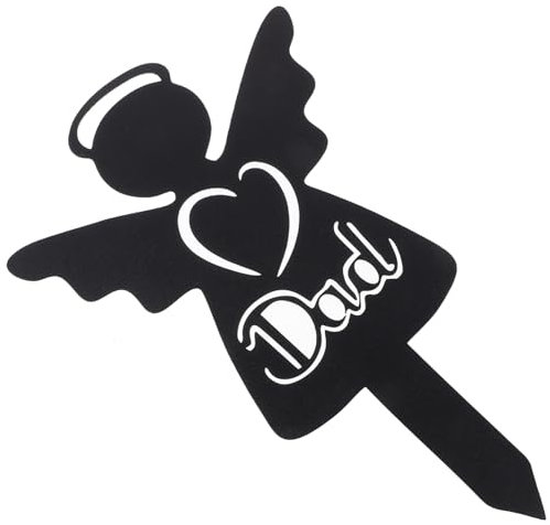 Targa Commemorativa in Metallo Palo Per Cimitero A Forma Di Angelo Decorazione Per Tomba Resistente Alla Corrosione Facile Da Installare