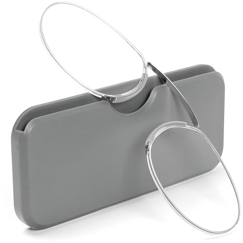 MMOWW Lesebrille Ultraleichtes Mini Nasenclip Drahtwicklung ohne Rahmen | Universal Kompaktetui, Damen Herren