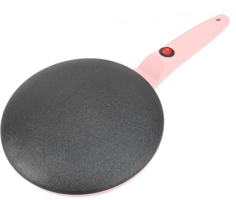 Crepiera Elettrica, Crepiera Portatile 8 Pollici Padella per Crepe e Piastra Antiaderente, Macchina per Pancake Portatile con Spatola per Pastella, per Pancake Pancetta