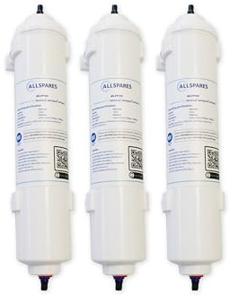 AllSpares vattenfilter (3 st) för kylskåp lämpligt för Samsung DA29-10105J / HAFEX/EXP/EF-9603/WSF-100, LG 5231JA2010B/ADQ73693901, ADQ736939 och Whirlpool-WPRO USC100