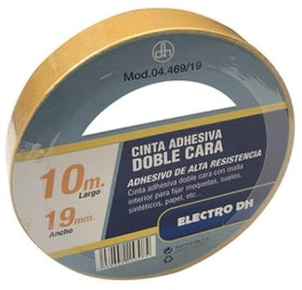 Blendend Cinta adhesiva doble cara 19mm x 10m, ideal para manualidades, trabajos de oficina y reparaciones ligeras.