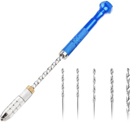 Gralara Trapano a Mano con Morsa a Perno Trapano a Mano Mini Manuale per Modellismo Perline in Miniatura