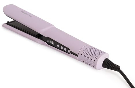 CREATE/CERAMIC AIR STYLER DUAL/Plancha secador iónico lavanda para pelo mojado o seco/Pantalla LCD, revestimiento cerámico, secado rápido, temperatura y velocidad ajustable, 1300W
