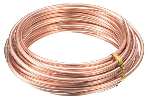 QUARKZMAN Basteldraht 3mm x 6m, Kupferdraht Gegen Schnecken, Kupferlackdraht Kupferspirale Copper Wire für Garten, Pflanzen und Gemüseanbau